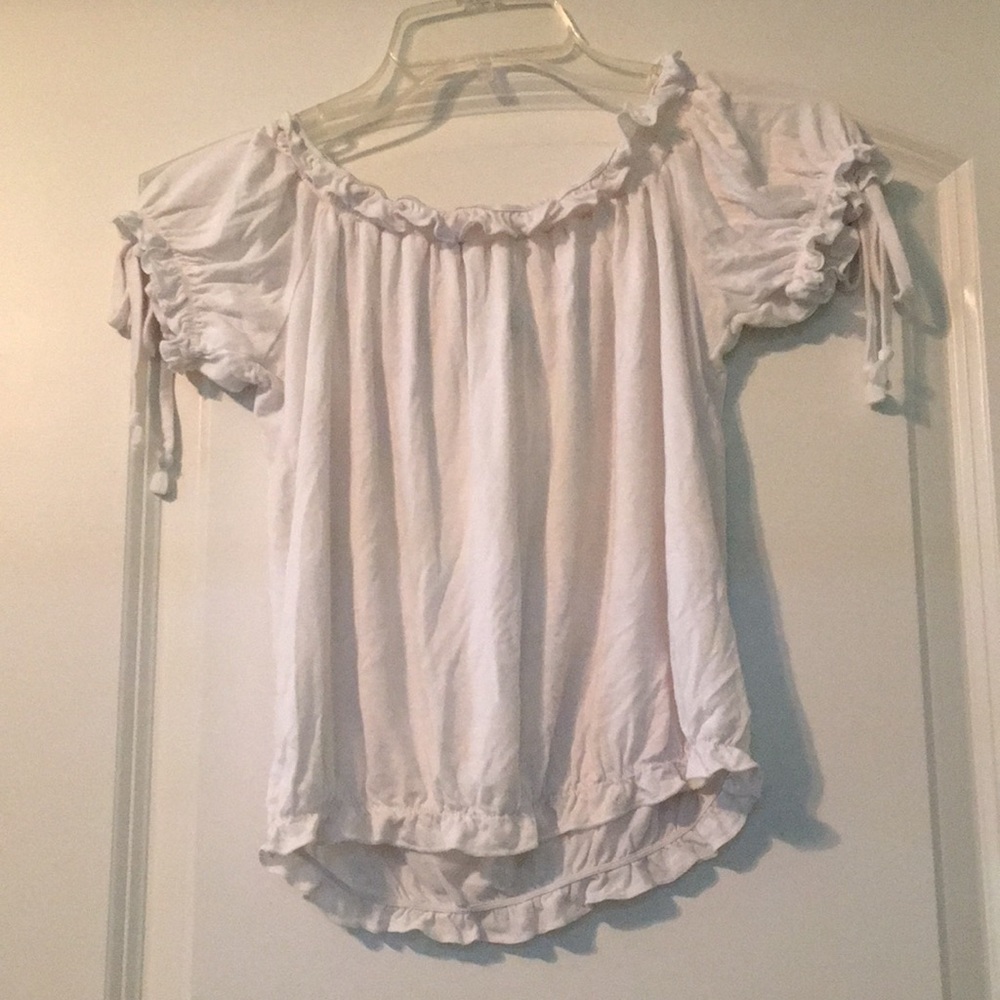 Women’s white off the shoulder top
